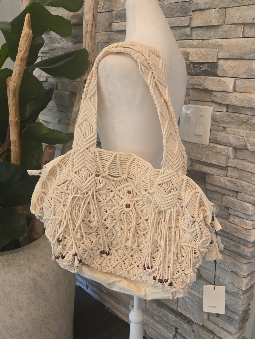 Spell Sister Honey Macrame Bag - Picture 5 of 9